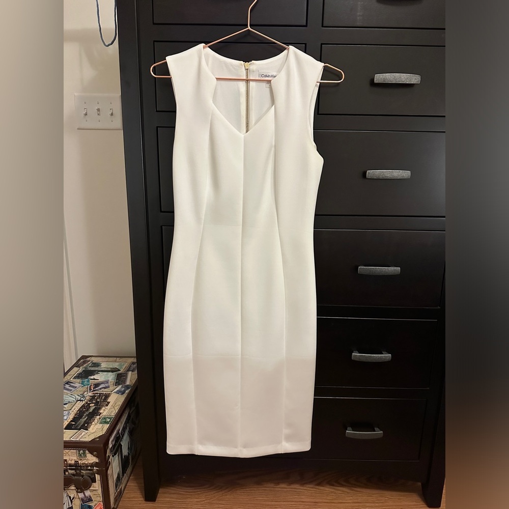 Calvin Klein White Sheath Dress